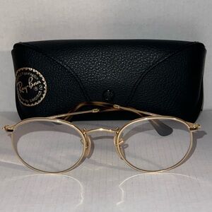 Ray-Ban RB3447V - Round Metal - Polished Arista Gold - Sunglasses